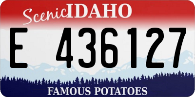 ID license plate E436127
