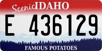 ID license plate E436129