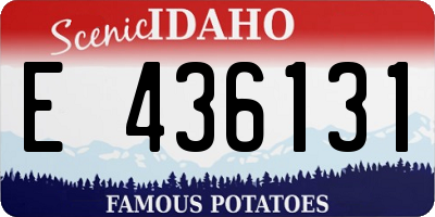 ID license plate E436131