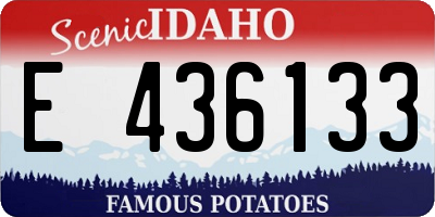 ID license plate E436133