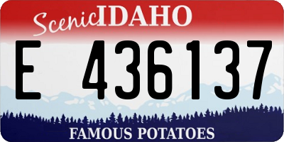 ID license plate E436137