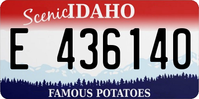 ID license plate E436140