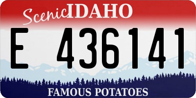 ID license plate E436141