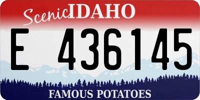 ID license plate E436145