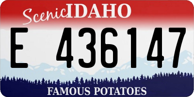 ID license plate E436147