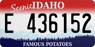 ID license plate E436152