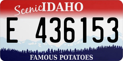 ID license plate E436153