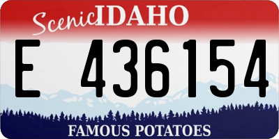 ID license plate E436154