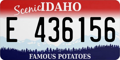 ID license plate E436156