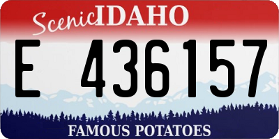 ID license plate E436157