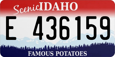 ID license plate E436159