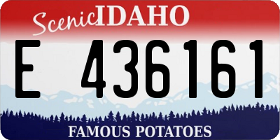 ID license plate E436161