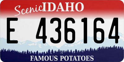 ID license plate E436164