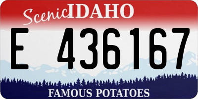 ID license plate E436167