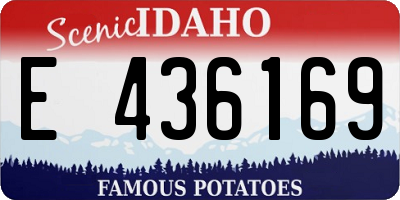 ID license plate E436169