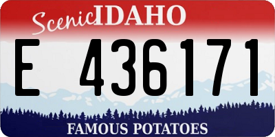 ID license plate E436171