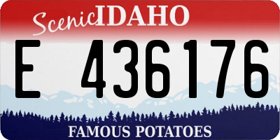 ID license plate E436176