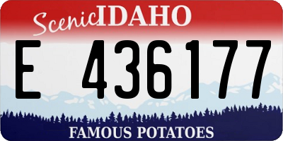ID license plate E436177