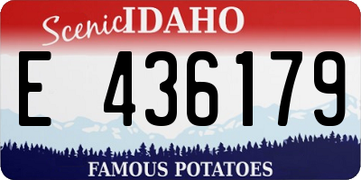 ID license plate E436179