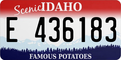 ID license plate E436183