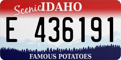 ID license plate E436191