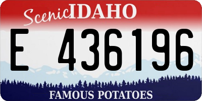 ID license plate E436196