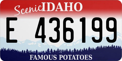 ID license plate E436199