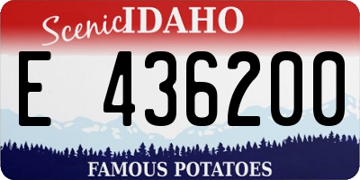 ID license plate E436200