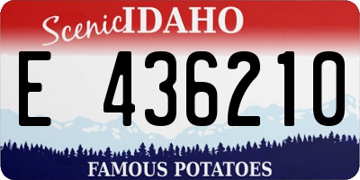 ID license plate E436210