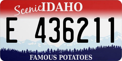 ID license plate E436211