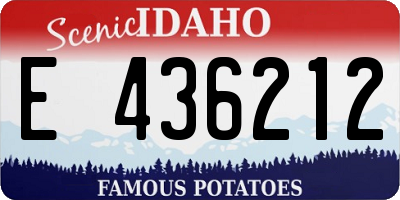 ID license plate E436212