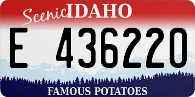 ID license plate E436220