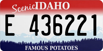 ID license plate E436221