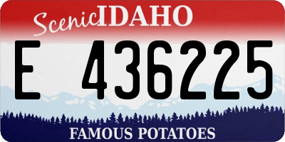 ID license plate E436225