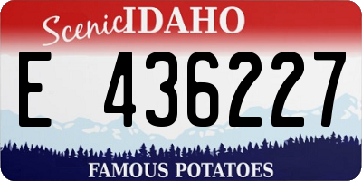 ID license plate E436227