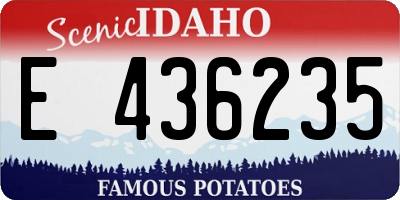ID license plate E436235