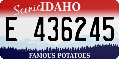 ID license plate E436245