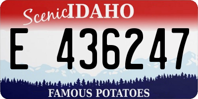 ID license plate E436247