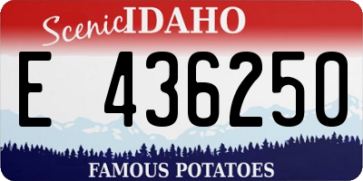 ID license plate E436250