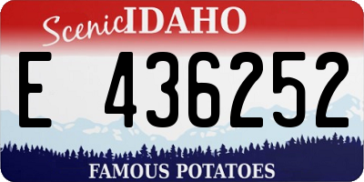 ID license plate E436252
