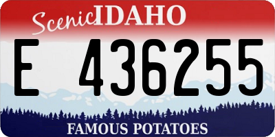 ID license plate E436255