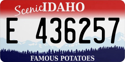 ID license plate E436257