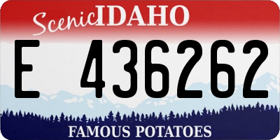 ID license plate E436262