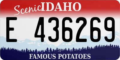 ID license plate E436269