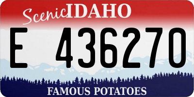 ID license plate E436270