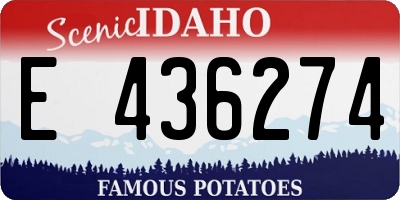 ID license plate E436274