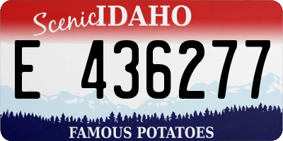ID license plate E436277