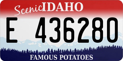 ID license plate E436280