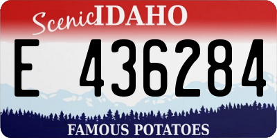 ID license plate E436284