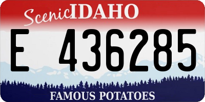 ID license plate E436285
